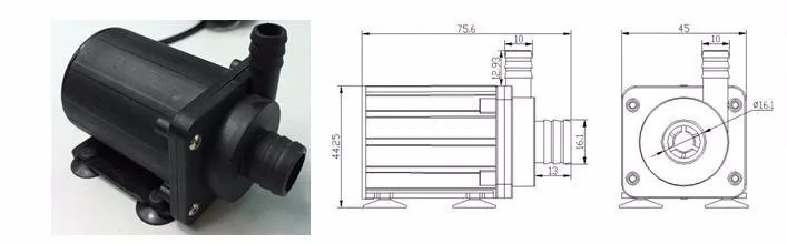 Микро водяной насос 560-1200L/ч 3,5-8 м бустерный насос постоянного тока Бесщеточный погружной фонтан воды 12V 24V самовсасывающий насос SR-800A