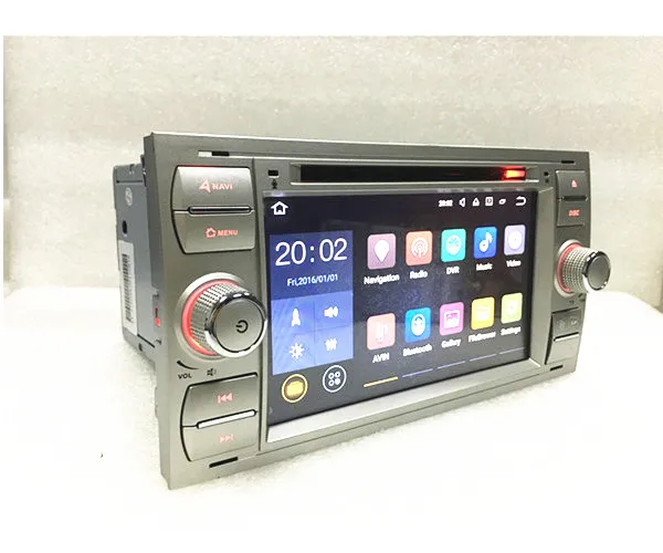 Discount 2din Car radio DVD 1024*600 Quad Core  Android for Ford Old Focus 2 Kuga Mondeo Connect S-MAX C-MAX Fusion Galaxy Fiesta Transit 1