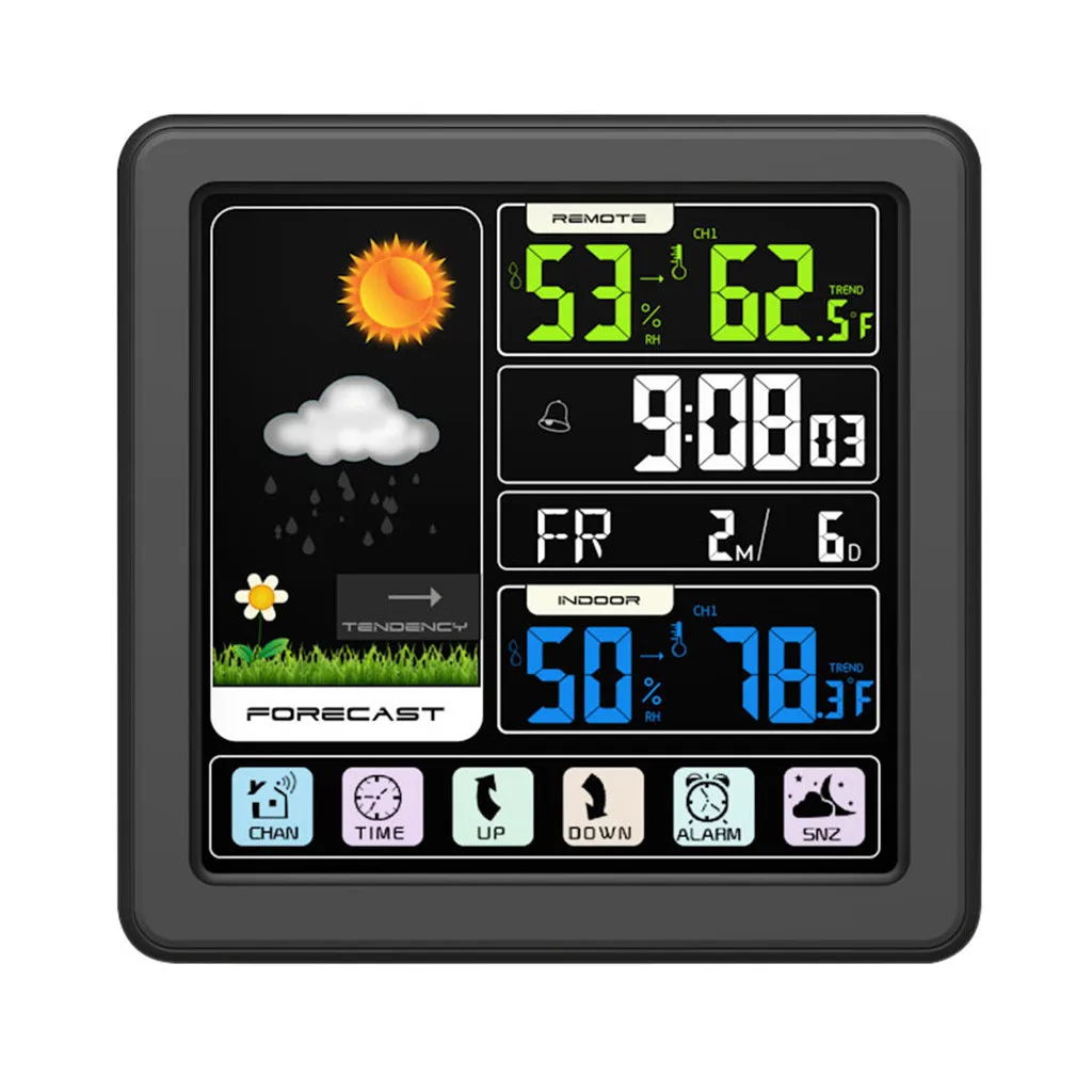 

Alarm digital clock led table clock single face Living Room led lcd alarm clock calendar thermometer USB Humidity Alarms L508