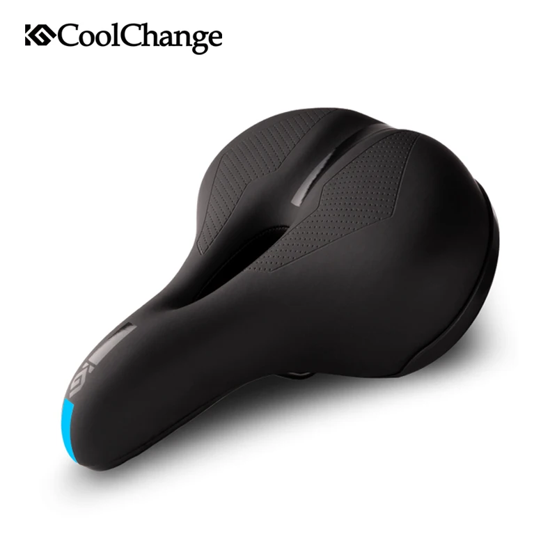 Велосипедное седло CoolChange уличные спортивные ПВХ водонепроницаемые стальные