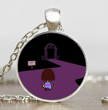 Undertale Go Home Gaming модное мужское ожерелье ручной работы Мужская подвеска из латуни и