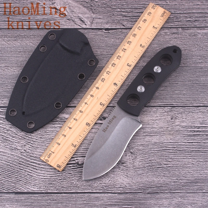 

New Mini Fixed blade knife camping survival tactical hunting pocket necklace Neck straight knives Multi EDC Tools gift K sheath
