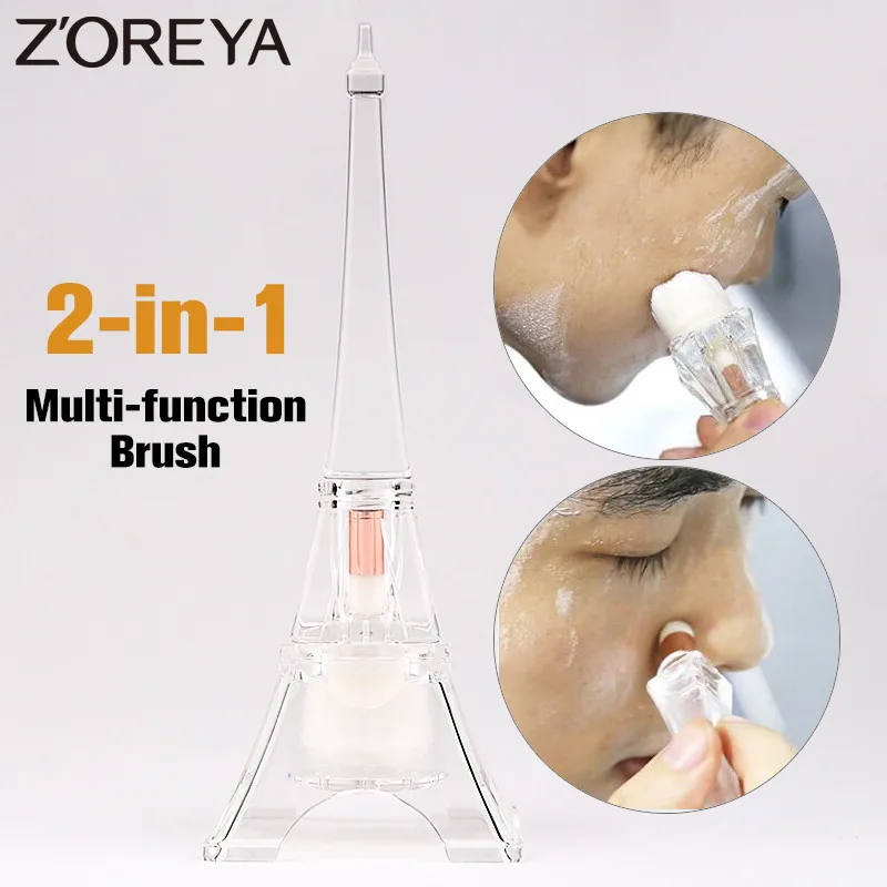 Zoreya бренд Эйфелева башня в форме лица кисти для макияжа мягкие синтетические волосы лица и носа многофункциональная кисть