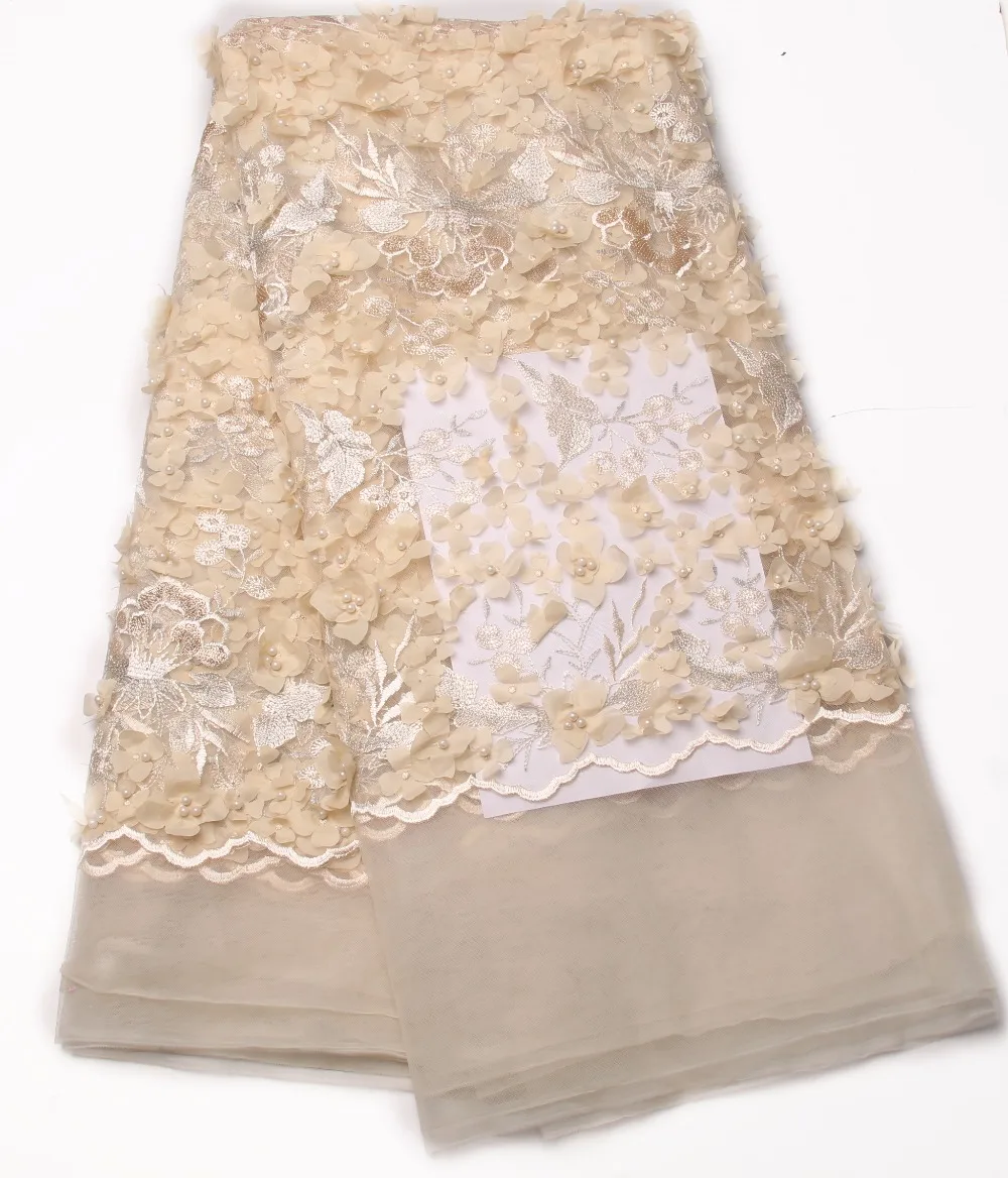 

Latest African Laces Gold, African Lace Fabric 2017 High Quality Lace Embroidered Appliques Nigerian Laces MR1045B