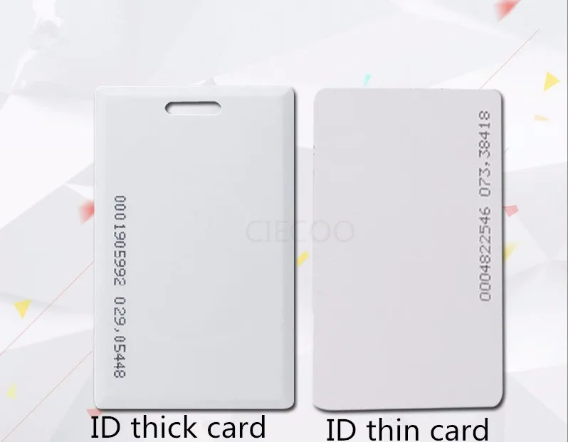 thick card and thin card