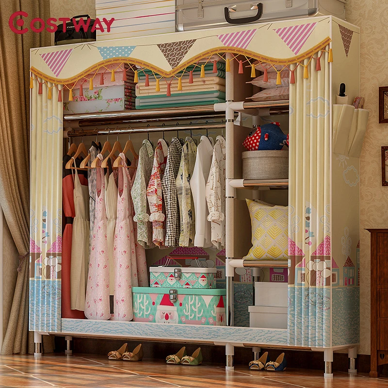 GIANTEX Cloth Wardrobe For clothes Fabric Folding Portable Closet Storage Cabinet Bedroom Home Furniture GIANTEX Cloth Wardrobe For clothes Fabric Folding Portable Closet Storage Cabinet Bedroom Home Furniture