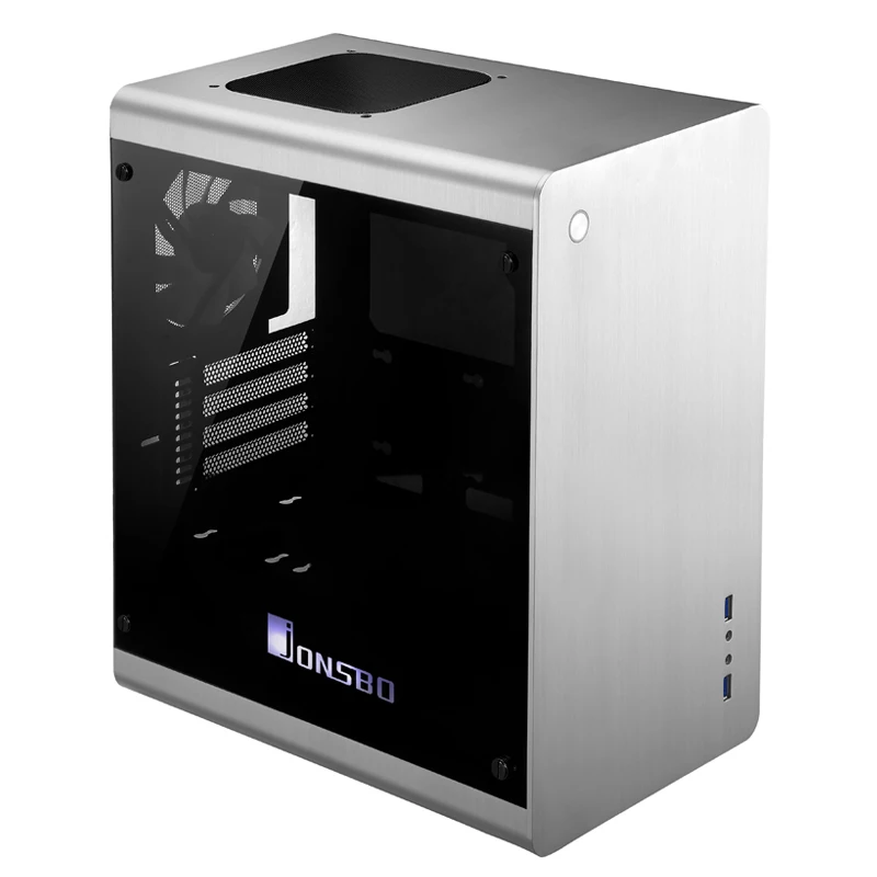 JONSBO RM3 MicroATX/ITX алюминиевый корпус MATX чехол для компьютера двусторонний через поддержку задней линии USB3.0