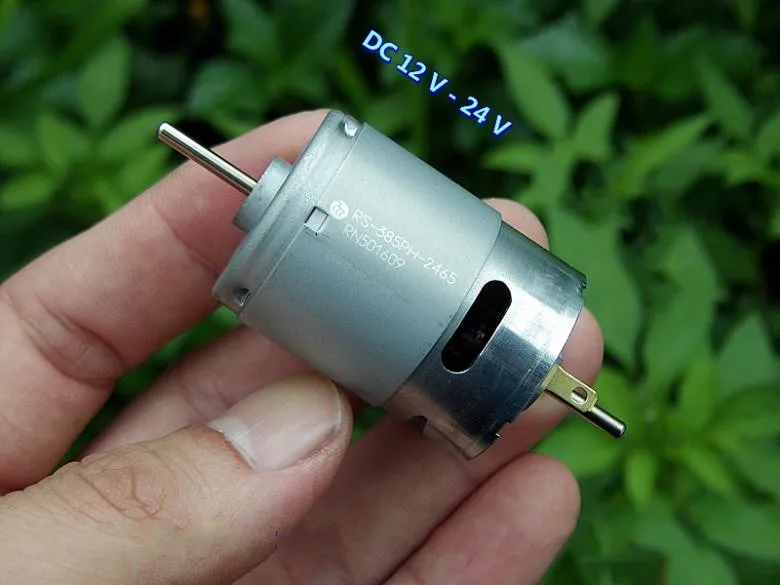

MABUCHI RS385PH-2465 DC12V-24V high speed motor, DIY boat model/car model strong DC motor ( dual output shaft)
