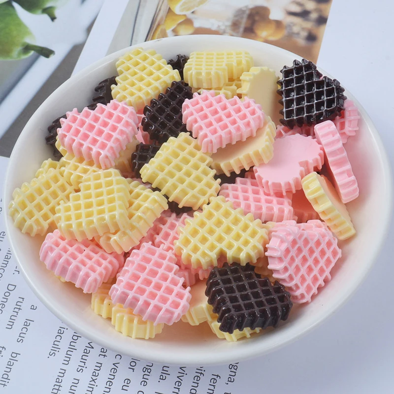 Happy Monkey 20pcs/pack Pretend Biscuits Slime Accessories Toys Resin DIY Mini Slime Supplies Filler For Fluffy Clear Slime Happy Monkey 20pcs/pack Pretend Biscuits Slime Accessories Toys Resin DIY Mini Slime Supplies Filler For Fluffy Clear Slime