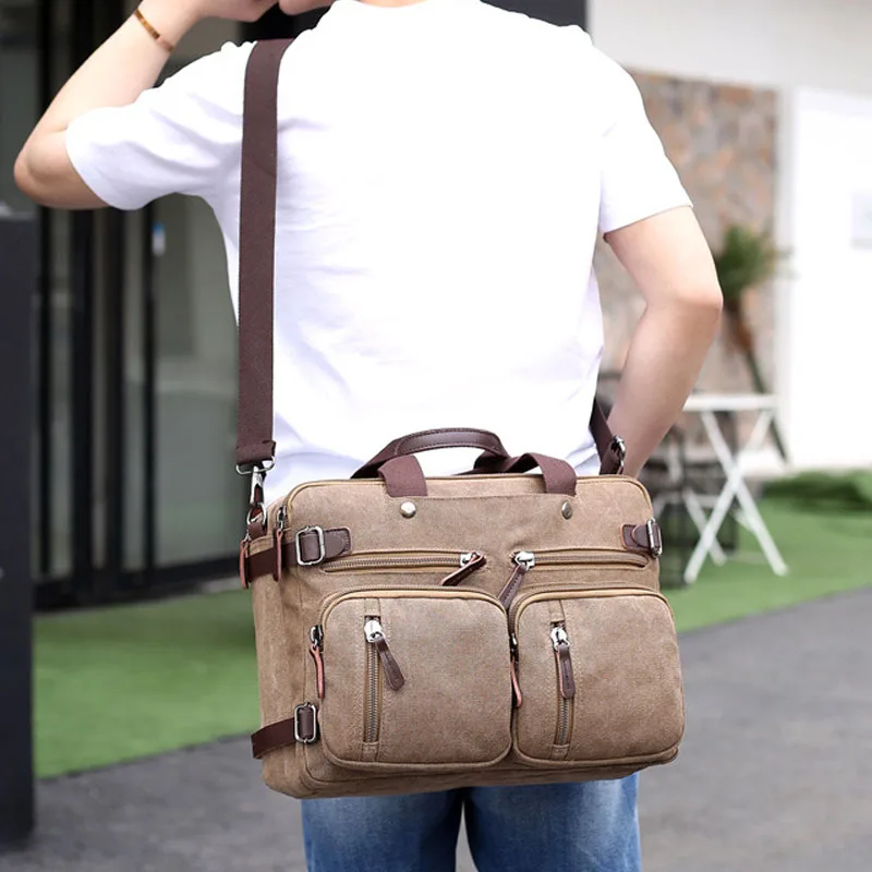 

2019 Large Capacity Men Travel Bags Travel Tote Canvas Male Multi function Travel Handbags Shoulder bucket Travel Business Bags