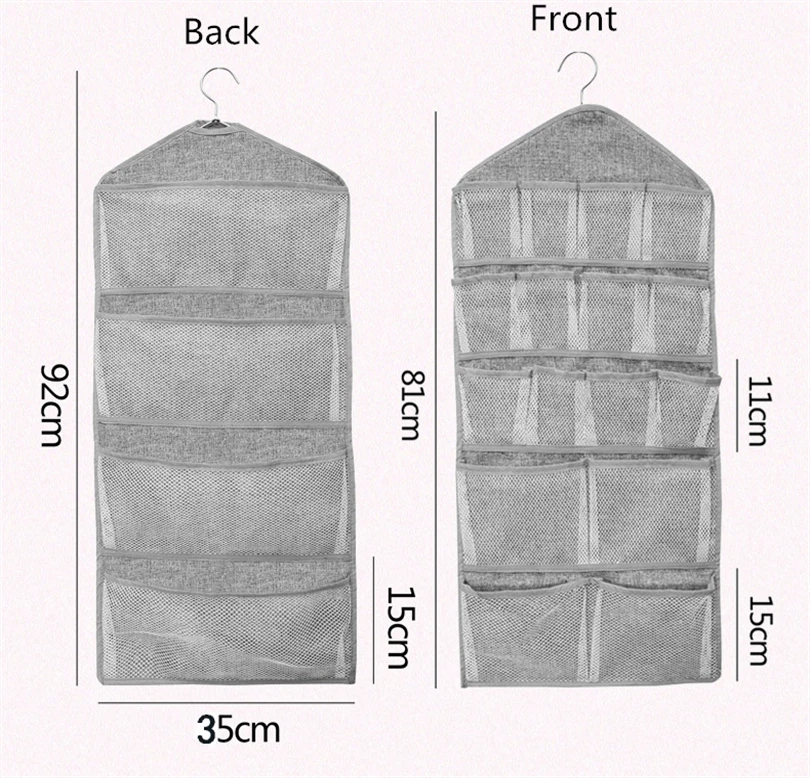 Высокое качество двойной цвет, в ассортименте 4+ 16 ячеек боковой органайзер для подвесного тренинга 5 цветов бюстгальтер, нижнее белье, носки, сумка для хранения с вешалкой дом аккуратный сумка для хранения гардероба