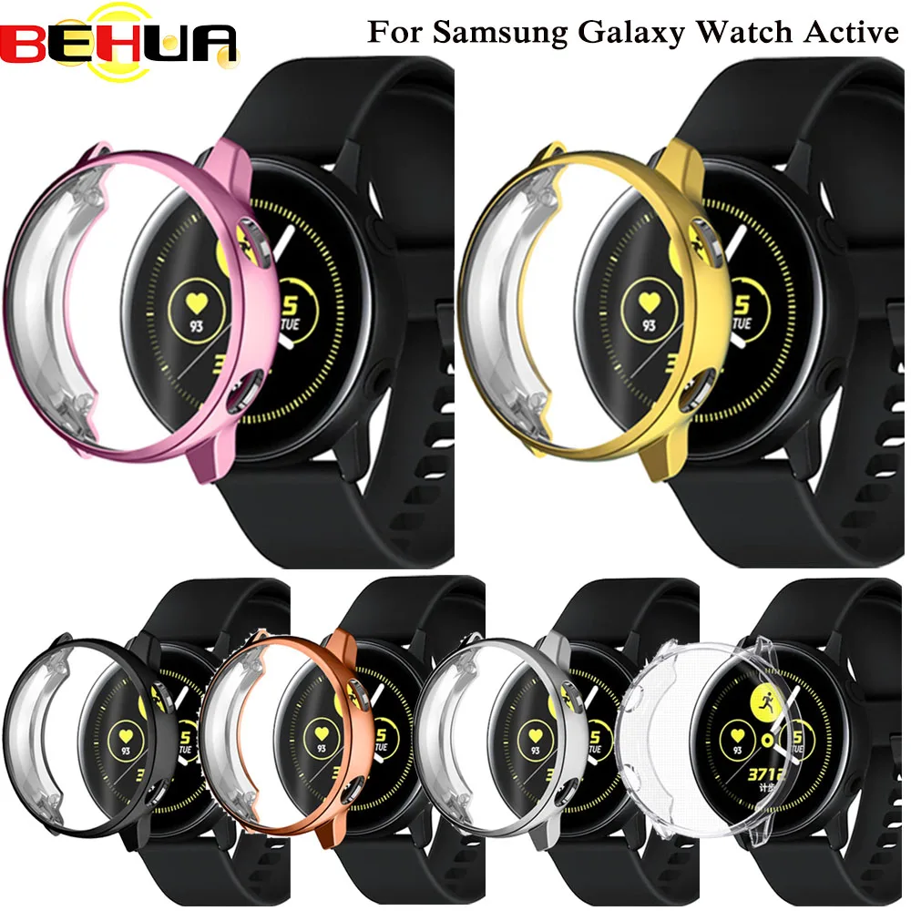 Мягкий защитный чехол для samsung Galaxy Watch Active SM-R500 тонкий TPU полная защита Корпус рамка аксессуары для бампера