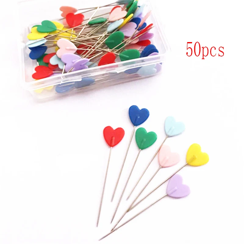 Embroidery Patchwork Pins Dressmaking Pins Accessories Tools Sewing Needle DIY Sewing Accessories Stainless Steel - Color: Love-50