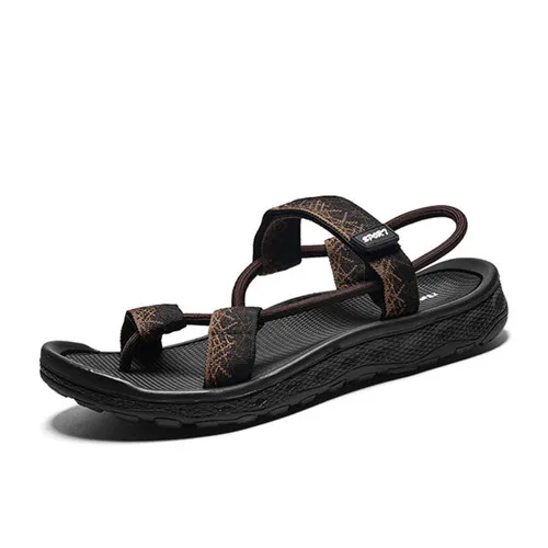 MAISMODA/ г. летние мужские сандалии дышащая пляжная уличная Нескользящая удобная повседневная обувь zapatos hombre YL519 - Цвет: Brown