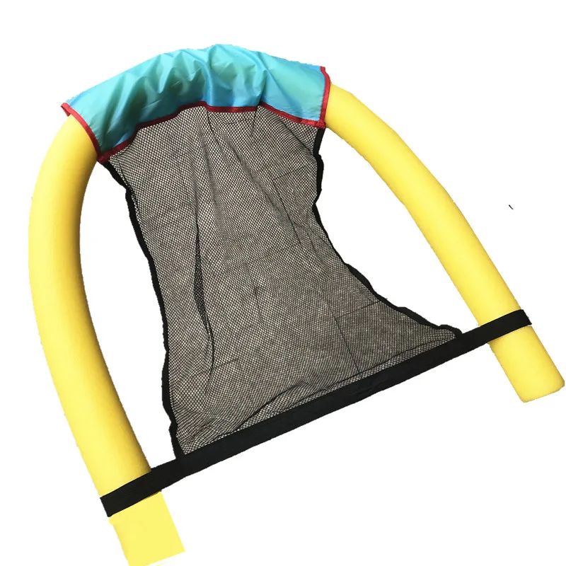 Swimming Floating Chair Pool Kids Adult Bed Seat Water Flodable Ring Float Lightweight Beach Ring Noodle Net Pool Accessories