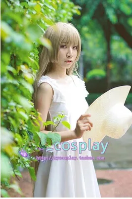 

Бесплатная доставка, белое длинное платье для косплея Fuwa Aika