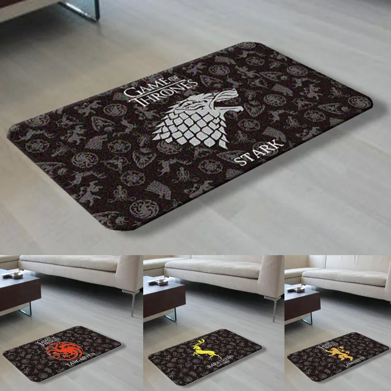

60x41cm Anime Game Of Thrones Doormat Doorway Non-slip Carpet Bed Living Room Home Kitchen Outdoor Table Floor Mat