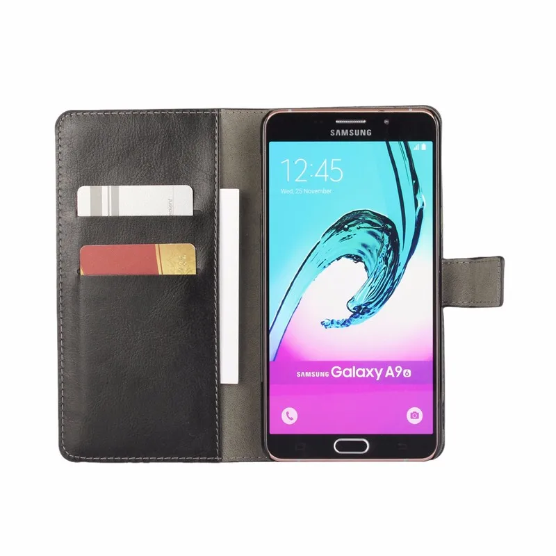Luxury Wallet PU Leather Back Cover Case For Samsung Galaxy A9 2016 A900 A9000 Duos Flip Protective Phone Case Bag Skin Pouch (15)