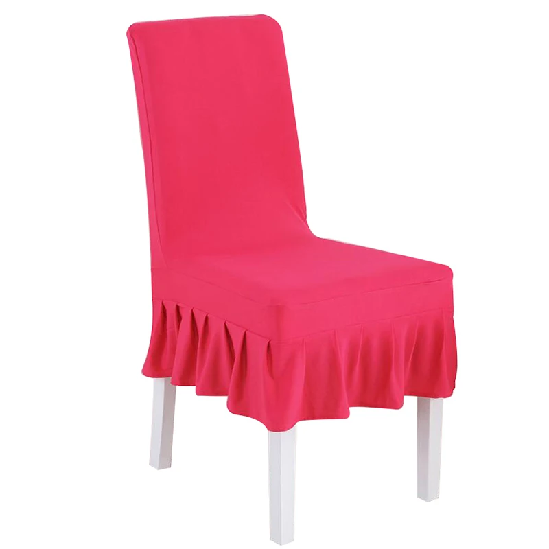 

6Pcs/Lot Wedding Party Chair Covers Spandex Stretch Chair Covers Dining Chair Seat Covers Slipcovers Housse de Chaise Mariage