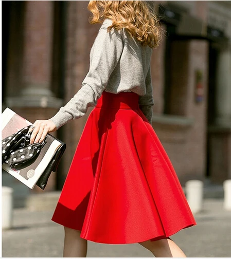 2016 Femininas Moda Elegante Sólido Largas Estilo de La Calle mujeres del Otoño Solid Negro Casual Cintura de La Vendimia Falda de Midi|fashion long fashion skirtslong skirt - AliExpress