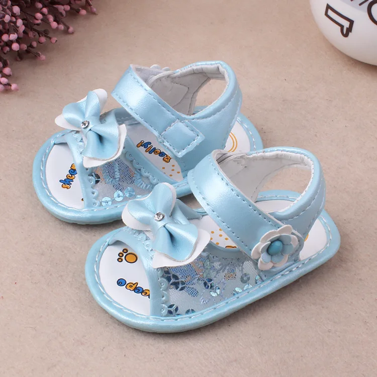 Для маленьких девочек детские сандалии модная детская летняя обувь для детей для маленьких девочек кружевной бант круглый открытый носок босоножки принцессы