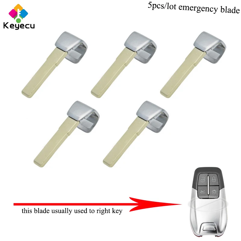 KEYECU 5PCS/Lot Replacement Uncut Smart Insert Emergency Key Blade - FOB for Ferrari 458 588 488 GTB 2016 2017 2018 KEYECU 5PCS/Lot Replacement Uncut Smart Insert Emergency Key Blade - FOB for Ferrari 458 588 488 GTB 2016 2017 2018
