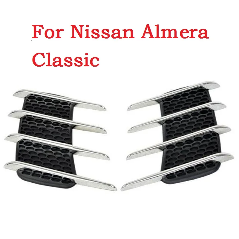 

2017 car styling hark Gill Simulation vents Decorative Shark Gills Outlet Side Vents Car Stickers For Nissan Almera Classic