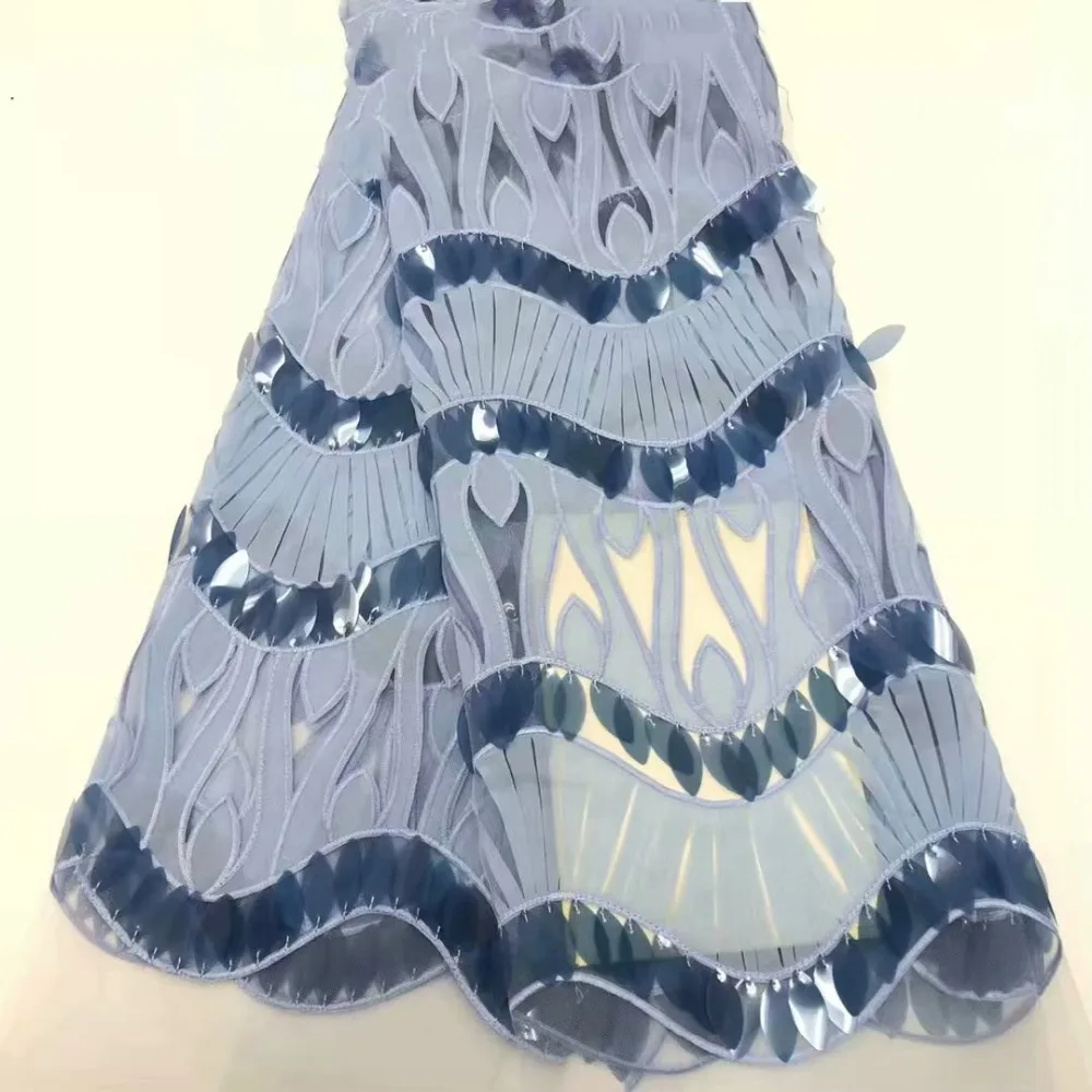 

SKY BLUE Nigerian French Lace Fabrics 2019 African cheap Tulle Lace Fabric High Quality African Lace Wedding Fabric For Dress