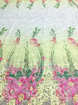 

Free Shipping Free Shipping! African Multi Color Printed Guipure lace / Cord lace / Cupion Lace yarn to hand knitting tissue