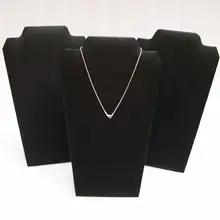 10 шт складной картон покрытый черной бархатной тканью ювелирные изделия стенд ожерелье Дисплей Бюст