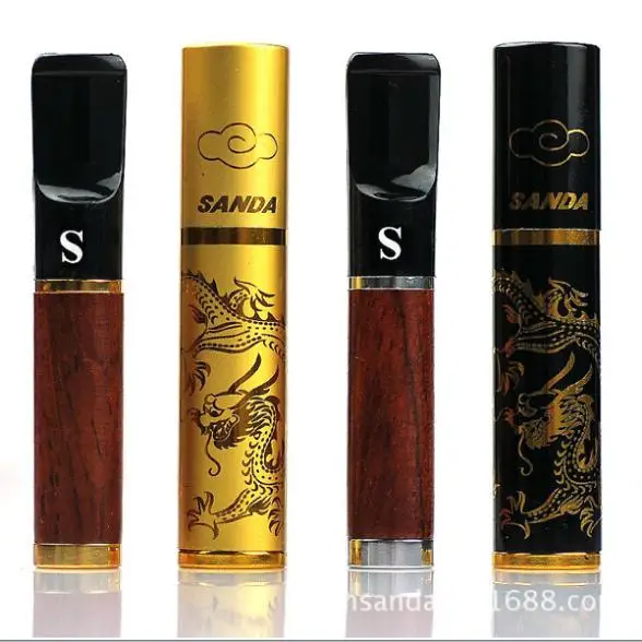 High Quality Carved rosewood sanda loop filter cigarette holder dragon decoration smoking pipe set | Дом и сад