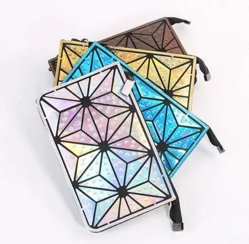 

Kisumater Hologram bag women Geometric wallet chain crossbody bag drop water decoration laser silver baobao Free Shipping