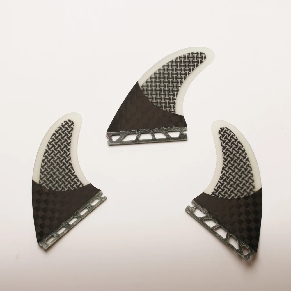 Empuñadura de alta calidad la mitad de carbono fibra de vidrio Innegra futuro Surf aletas Base G7/Insurfin negro tabla de Surf aletas Set (3) M7 - 2