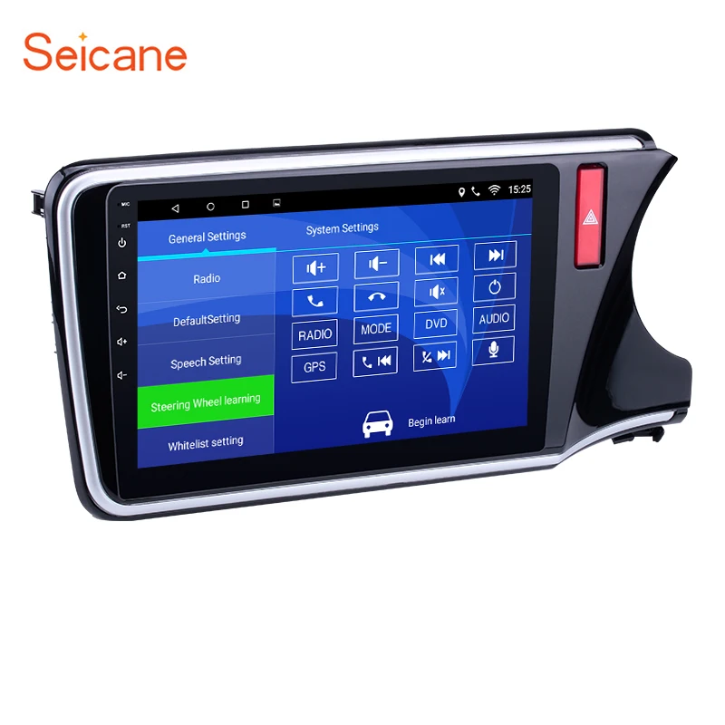 

Seicane 10.1" 2din Android 8.1/7.1 Radio Bluetooth GPS Multimedia Player for 2014 2015-2017 HONDA CITY RHD support Backup Camera