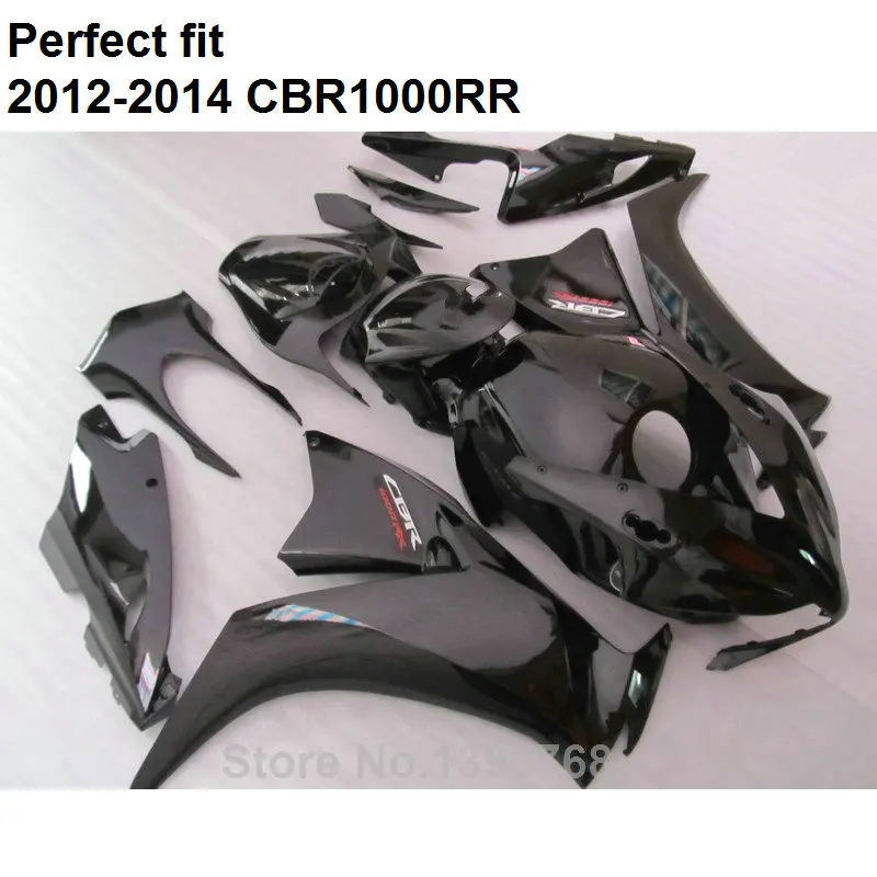 Новый комплект обтекателей для мотоцикла Honda injection CBR 1000RR 12 13 14 Черных Пластиковых