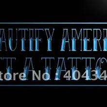 LK608-получить татуировку украшать Америку светодиодный неоновый свет Знак Домашний Декор ремесла
