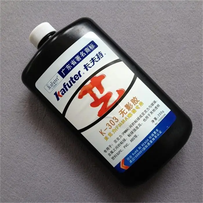 100% подлинный 250 г kafuter K 303 УФ клей PMMA акриловый для склеивания прозрачный пластик