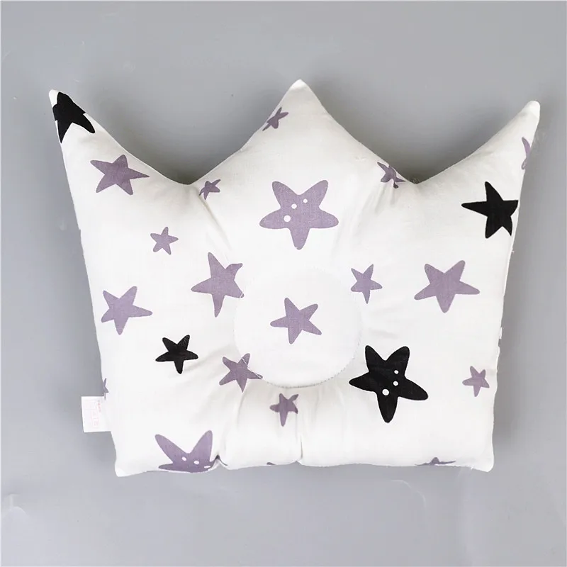 Purple Star Детская форменная подушка для От 0 до 1 года милая форма короны предотвращает анти плоская подушка для головы Новорожденные Мальчики Девочки постельные принадлежности - Цвет: Purple Star