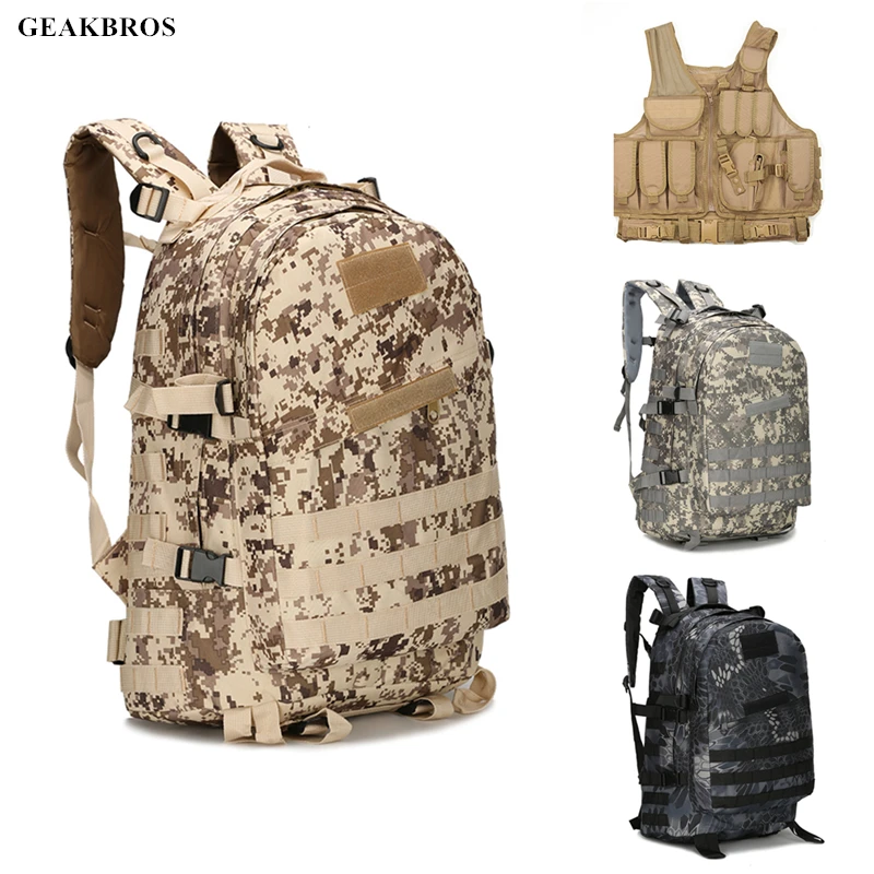 camo camping backpack