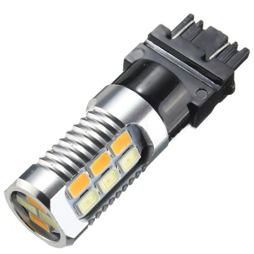 2X High Power 5730 Chip 3157 Dual Color Switchback SMD LED Tail BrakeLight Bulb (3)