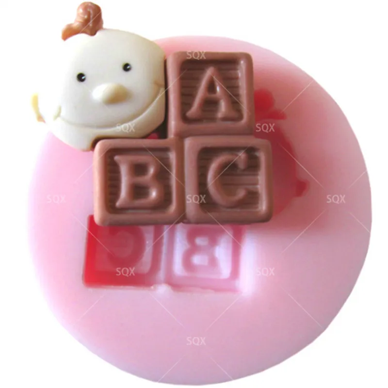 Abc Baby Shape Chocolate Cake Baking Molds Moule Silicone Cake