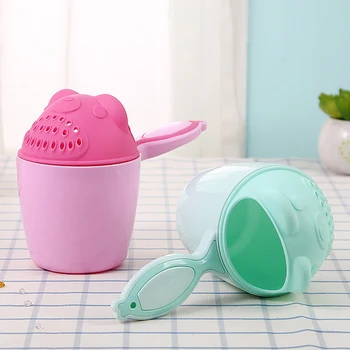 

Cute Cartoon Baby Bath Caps Toddle Shampoo Cup Children Bathing Bailer Baby Shower Spoons Child Washing Hair Cup Kids Bath Tool