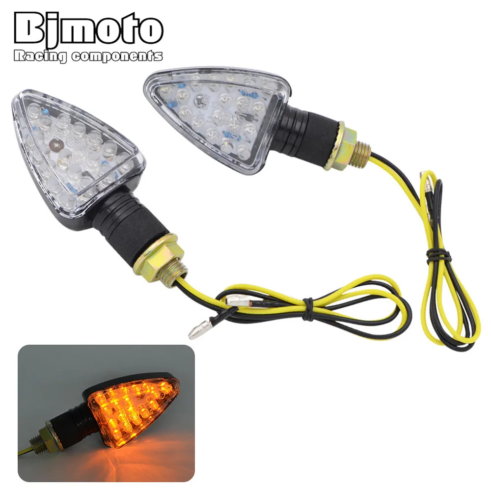 

BJMOTO High quality Waterproof Amber Light Universal 18 LED Motorcycle Turn Signal Indicators Lights lamp Flasher Super Bright