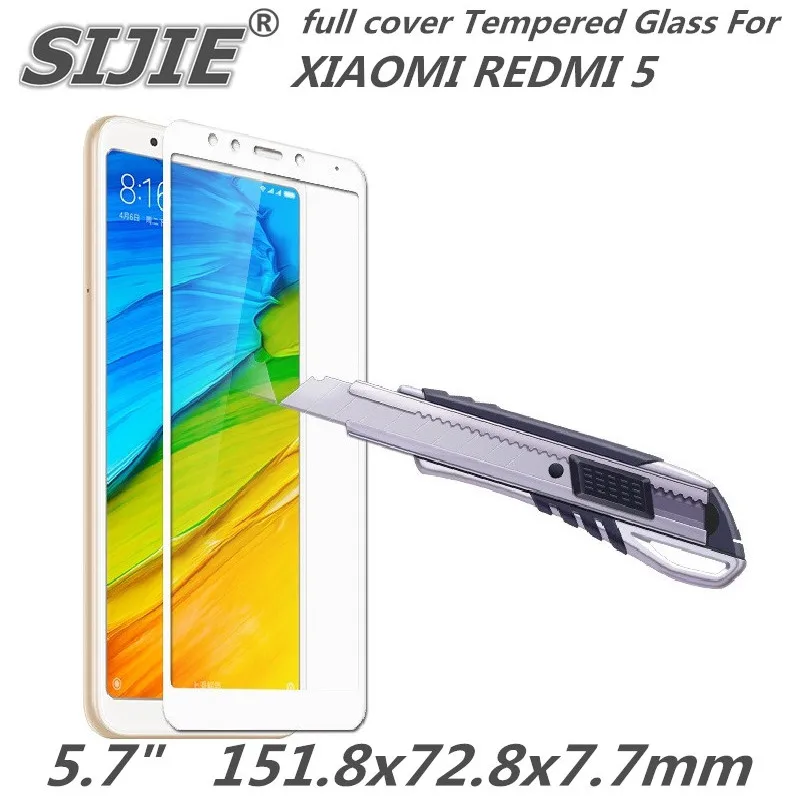 Полное покрытие закаленное стекло для XIAOMI REDMI 5 7 дюйма redmi5 Защитная крышка экрана
