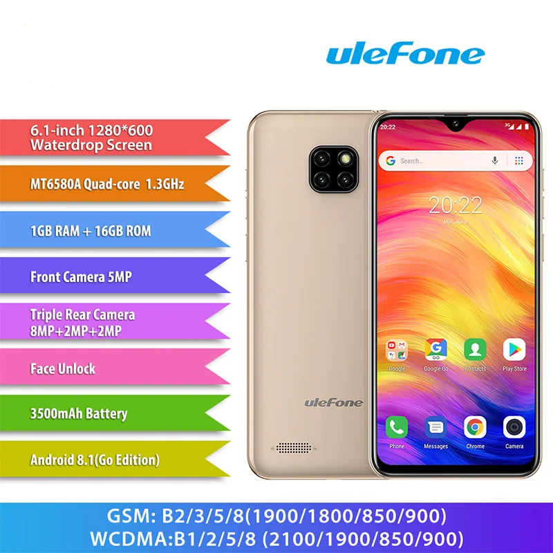 

Ulefone Power 5 13000mAh Mobile Phone Android 8.1 6.0" FHD MTK6763 Octa Core 6GB+64GB 21MP Face ID Wireless charge 4G Smar