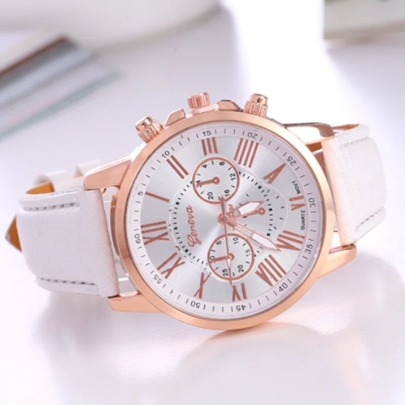 

Double-layer Female Casual Models Belt Roman Digital Scale PU Leather Band Quartz Watch Bracelet Wrist Ladies Watch Fashion