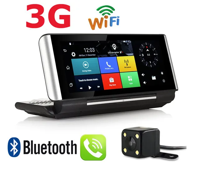 Автомобильный GPS навигатор 8 дюймов 3G /4G Bluetooth Android 5 0 с видеорегистратором FHD 1080 gps