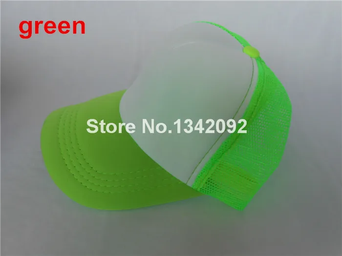 12 шт./партия, модные двухцветные сетчатые кепки, простая бейсболка, смешанные цвета - Цвет: green