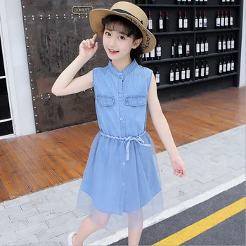 

New Fashion Girls Dress Teenager Jean's Dress Summer Fashion & Casual for Girls Dress Clothing