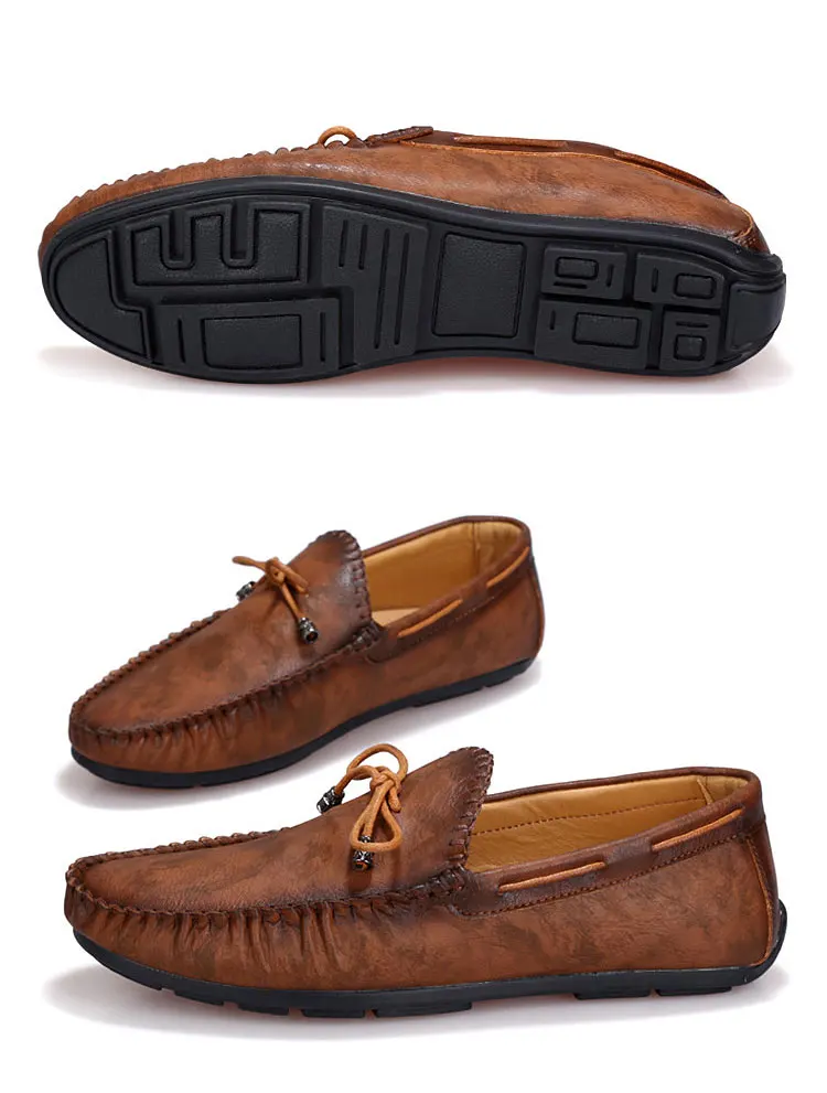 Casual Leather Loafer Shoes Men Soft Comfortable Driving Shoes Men Moccasins Footwear Mokasin Kasual For Men Schoenen785